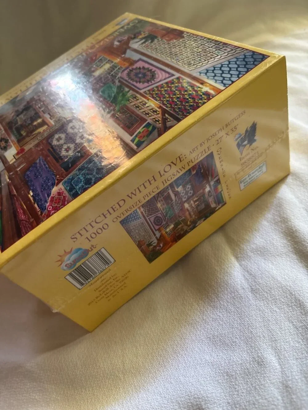 Stitched With Love Oversized Quilts Jigsaw Puzzle HTF Sealed 1000-Piece SunsOut